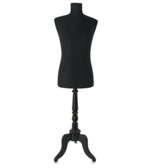 Vintage Mannequin Haute Couture Dress form Loft Wooden base Male Black Rare