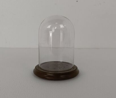 Small Vintage Round Hand Blown Glass Dome Globe Steampunk Display   