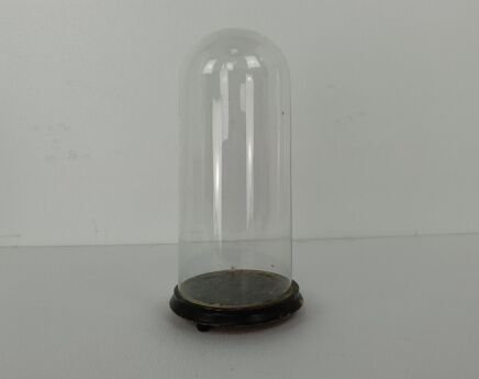 antique Round Hand Blown Glass Dome Globe Steampunk Display 16.53"