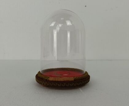 Small antique Round Hand Blown Glass Dome Globe Steampunk Display 7.87"
