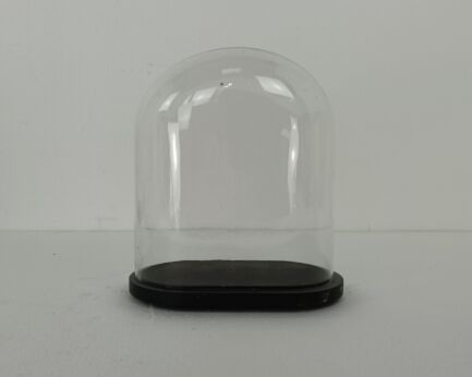 Antique Victorian Oval Hand Blown Glass Globe Dome Doll Clock 12.2" H 10.23"W
