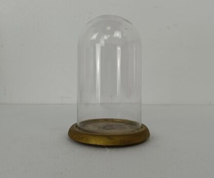 Vintage Round Hand Blown Glass Dome Globe Steampunk Display Doll Clock 9.84"