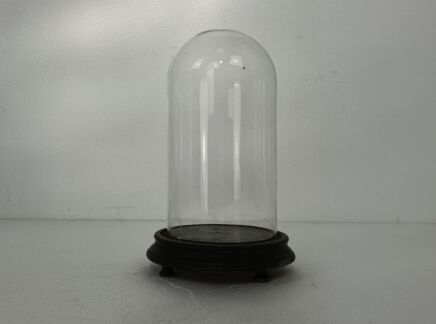 antique Round Hand Blown Glass Dome Globe Steampunk Display 10.31" D 5.51"