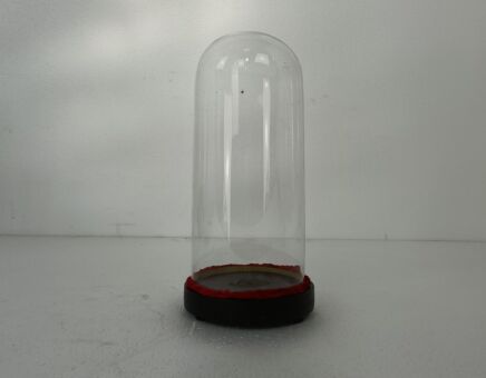 antique Round Hand Blown Glass Dome Globe Steampunk Display 12.99" D 5.70"