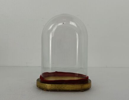 Vintage Victorian Oval Hand Blown Glass Globe Dome Doll Clock 11.02" 7.48"
