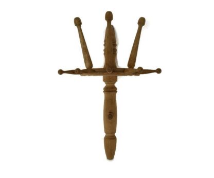 antique wooden hat rack towel coat rack very rare kitchen Hallway Entryway Sand blasted