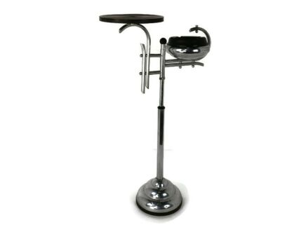 Demeyere Vintage Brass Standing Floor Push Ashtray Bar Table Era panton eames