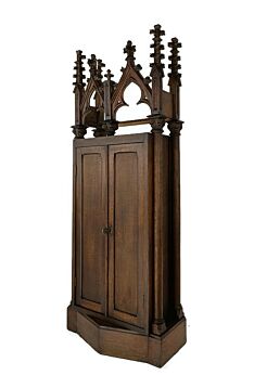 Neo Gothic hand carved Antique Tabernacle Large Impressive Ornate HTF 1800s 