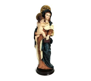 small resin Statue Italian Virgin Mary Our lady madonna with Infant vintage