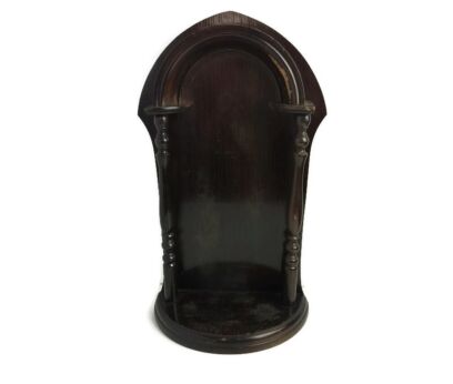 Antique Art Deco Wood hand Carved Chapel Niche For statue Wall Hanging 