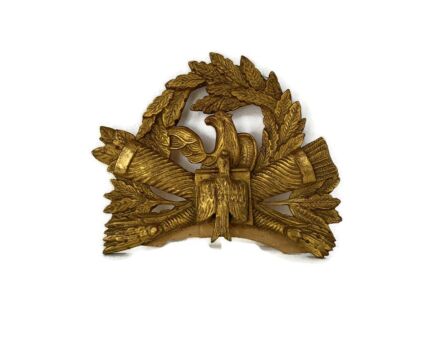 antique hand carved wooden gold gilded pediment small bird Eagle beautiful 