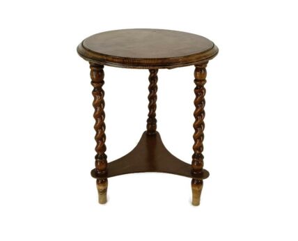Barley Twist Wooden Side Table Pedestal Plant Bonsai Stand Two Tier Barn Farmhouse  Countryhouse
