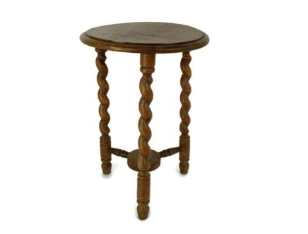 Barley Twist Wooden Side Table Pedestal Plant Bonsai Stand Two Tier Barn Farmhouse  Country 