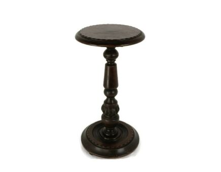 Pedestal Plant Stand, vintage, hand carved wood, ornate side table wine table 