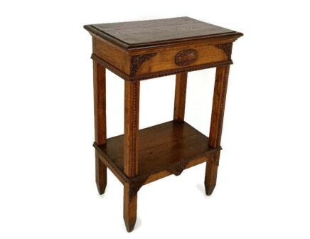 Antique Side Occasional Table Two tier Hobnails Rare Gorgeous France