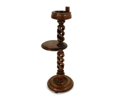 Pedestal Open barley Twist Smokers Table Gorgeous Plant stand Barn Country Style WOW