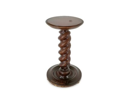Barley Twist Pedestal Plant stand Bonsai Stand Big Stem Hand carved wood Vintage 