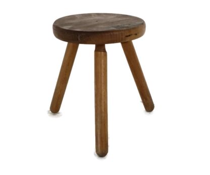 small Milking stool, pedestal, plant stand, authentic, antique, barn style, japandi, farmhouse