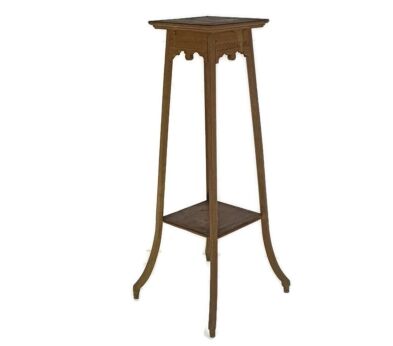 Large Art Nouveau Pedestal Side Occasional Table Plant Flower Stand Two Tier Art Deco Louis XV Legs gorgeous