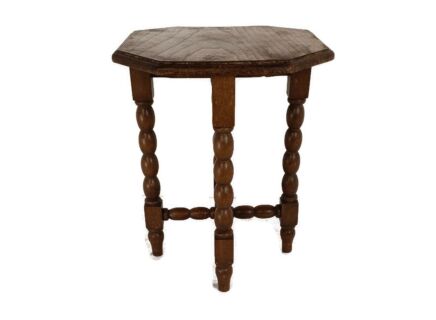 Bobbin Legs Wood Side Occasional Wine Table Pedestal Plant Stand 2 Tier Barn Country style Funky
