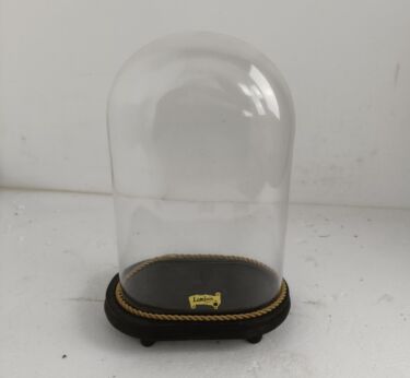 Antique Victorian Oval Hand Blown Glass Globe Dome Doll Clock 11.81" H 7.67"W 4.52" D