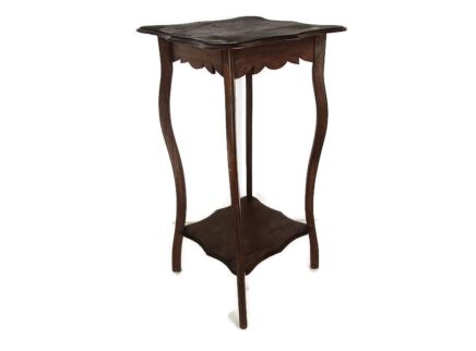 Large Wide Art Nouveau Two tier Pedestal, plant stand, antique, carved wood, Impressive