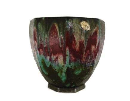 Longwy France Porcelain Planter Plant Holder Cachepot Flower pot Vintage Gorgeous