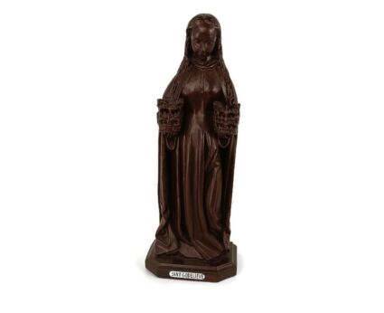 St Godelieve Statue Plaster Saint Godeleva  Godelina  Vintage Plaster Church Large Collector
