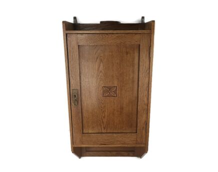 Large Antique Medicine Apothecary Cabinet Barn Style Carved Wood Kitchen Bathroom 