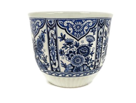 Vintage Boch Royal Sphinx Delfts blue White Flower Pot Jardiniere Planter Marked Medium