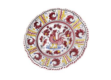 Plate Amalfi Charger Plate Italian Ceramic Rooster Hand Painted vintage 