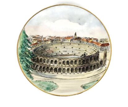 Decorative Charger Plate Souvenir Verona Italy hand painted Lavenc