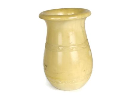 Heavy Small  Albatros Vase  faux Marble  White vintage