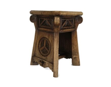 neo gothic, chair, church, wood, antique, pedestal, plant stand, bonsai stand