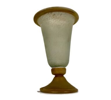 Large Italian Murano Scavo Torchiere Table Desk  Lamp Vintage Art Glass 60s 