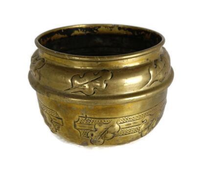 small brass ornate Cachepot Indoor planter Sweet vintage Modernist