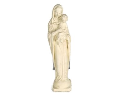 Statue Figurine Tenderness Our Lady Madonna Virgin mary Infant Child plaster vintage