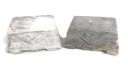 ornate, Pair Pedestals Stands for Planter Flower Jardiniere for statue Display Bases for Buddha Soap Stone 