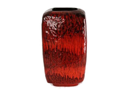 Vintage Vase Steuler West Germany Pottery Faience Fat Lava Glazed 60s, Funky Square
