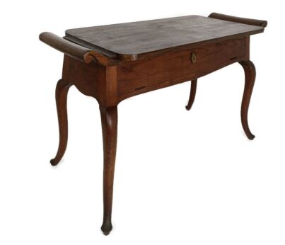 Unique Gorgeous Stool Trunk Desk Carved Wood Modernist Vintage WOW