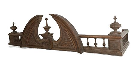 XL Beautiful Hand Carved Wood Pediment Ornate Over door Architectural reclaimed Salvage  Antique  Edges Cabinet