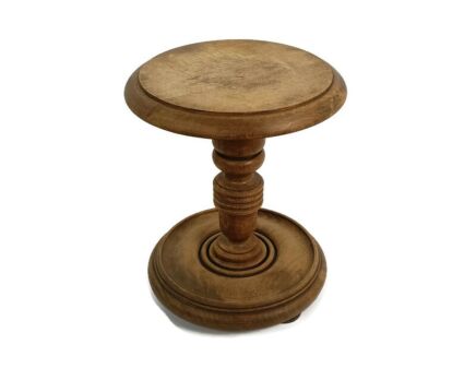 Small Vintage Wooden Pedestal Plant stand Bonsai Stand Barn Farmhouse style