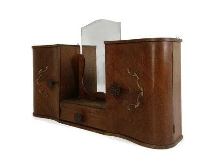 Art Deco Antique Double Apothecary Medicine Cabinet Bathroom Wood Farmhouse style