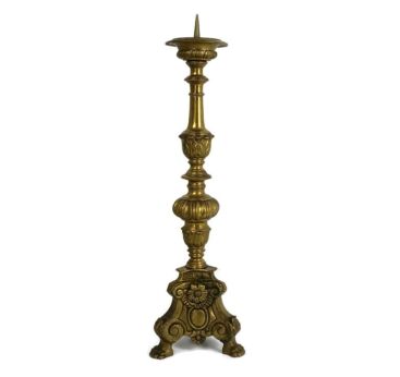 Antique brass Ornate Candle Holder Candle Stick Large  