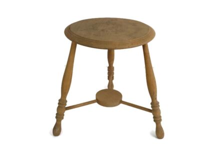 Vintage Wooden Side Wine Table Pedestal Plant Stand Milking Stool Two tier Barn style