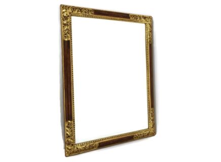 Gorgeous vintage Mirror Belgium Large Beveled glass ornate Gold Colored Frame 