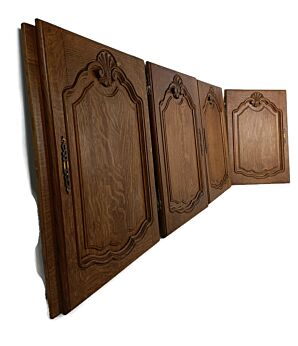 set of 4 door panels antique hand carved wood reclaimed cabinet doors architectural 