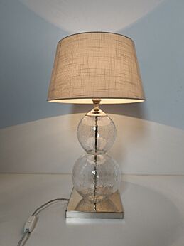 Vintage Porta Romana Pasteur Desk Table Lamp Medium Height Glass Nickel 