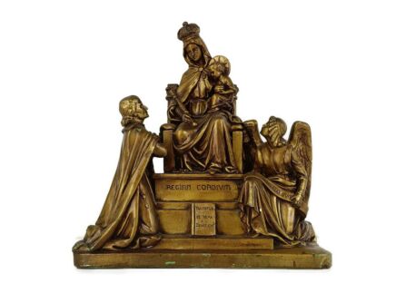 Saint Louis-Marie Grignion de Montfort Kneeling at the Feet of The Virgin and Infant Statue