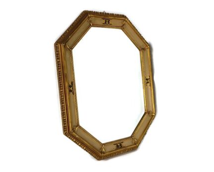 Gorgeous Large Mirror hallway Bathroom Vanity, gorgeous frame Plaster Gilded Etched Glass